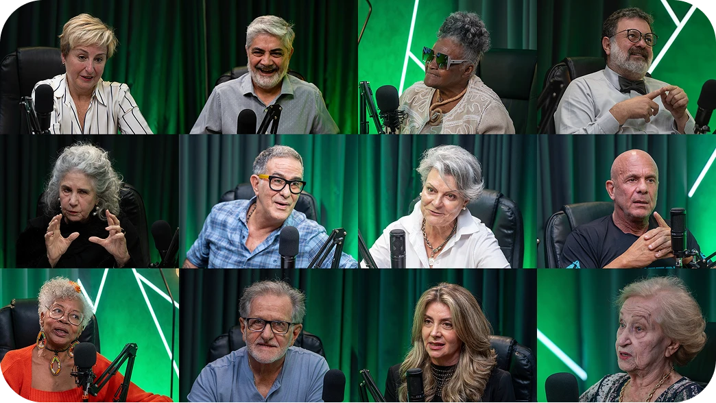 imagens sobre os convidados do podcast