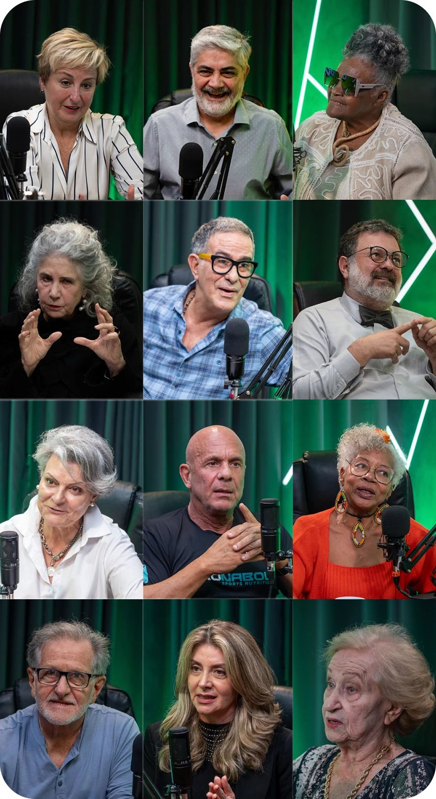 imagens sobre os convidados do podcast